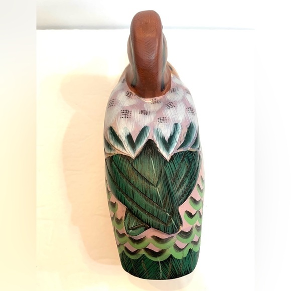 Vintage Hand Carved Painted Duck Decoy Cottage Lake Decor 10” VTG - Picture 3 of 7